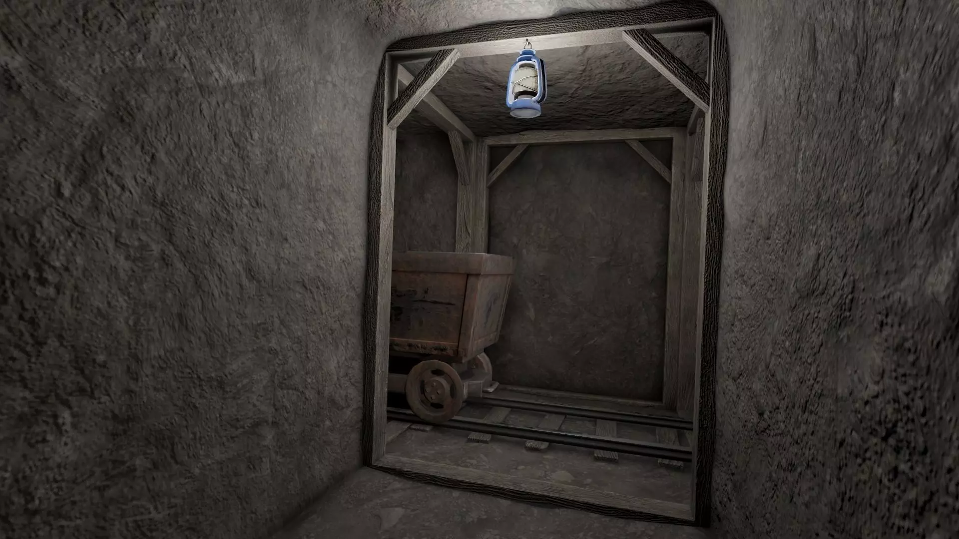 Low Poly Modular Mine Shaft With PBR Materials Low-poly 3D model_0