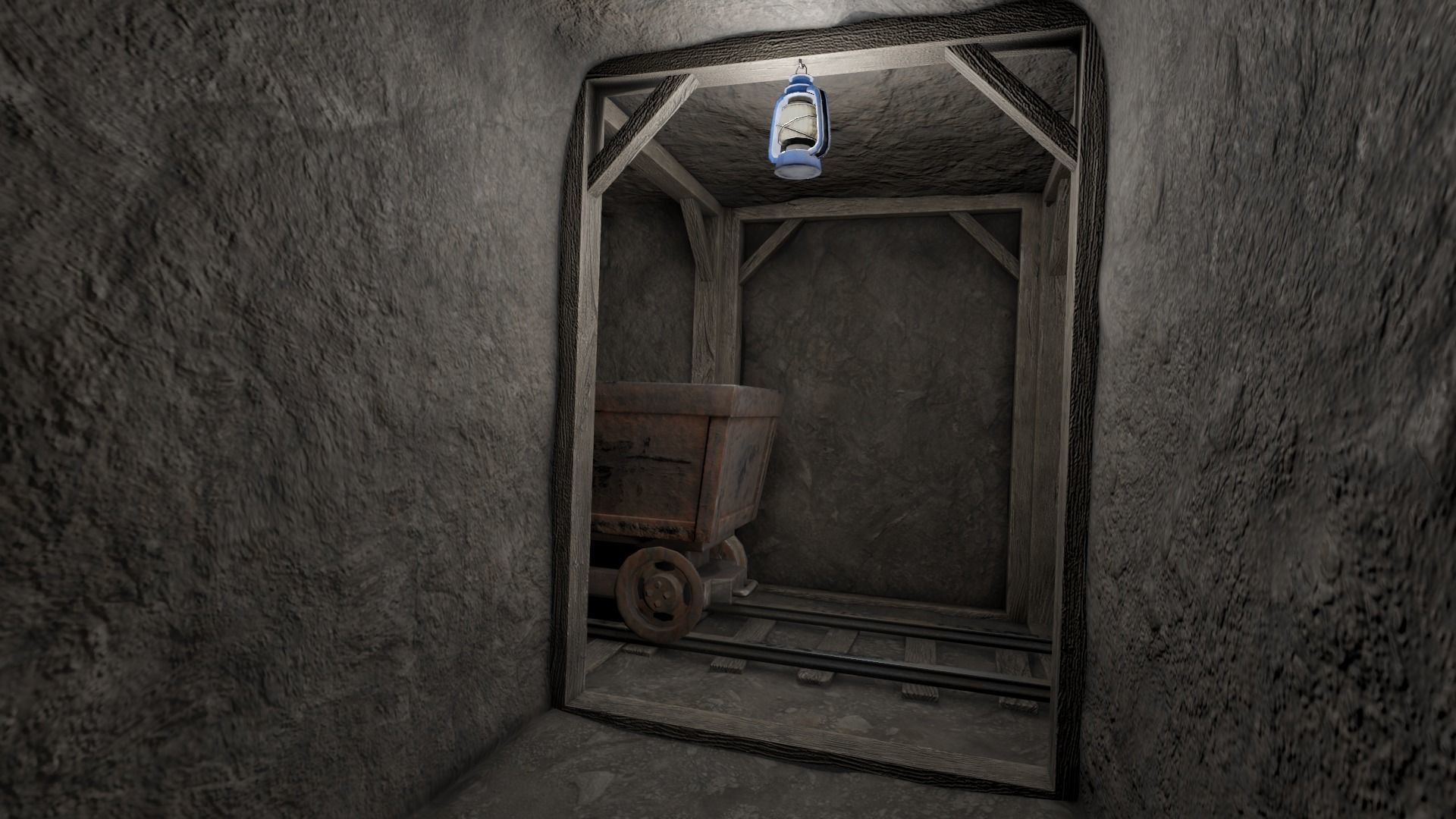 Low Poly Modular Mine Shaft With PBR Materials