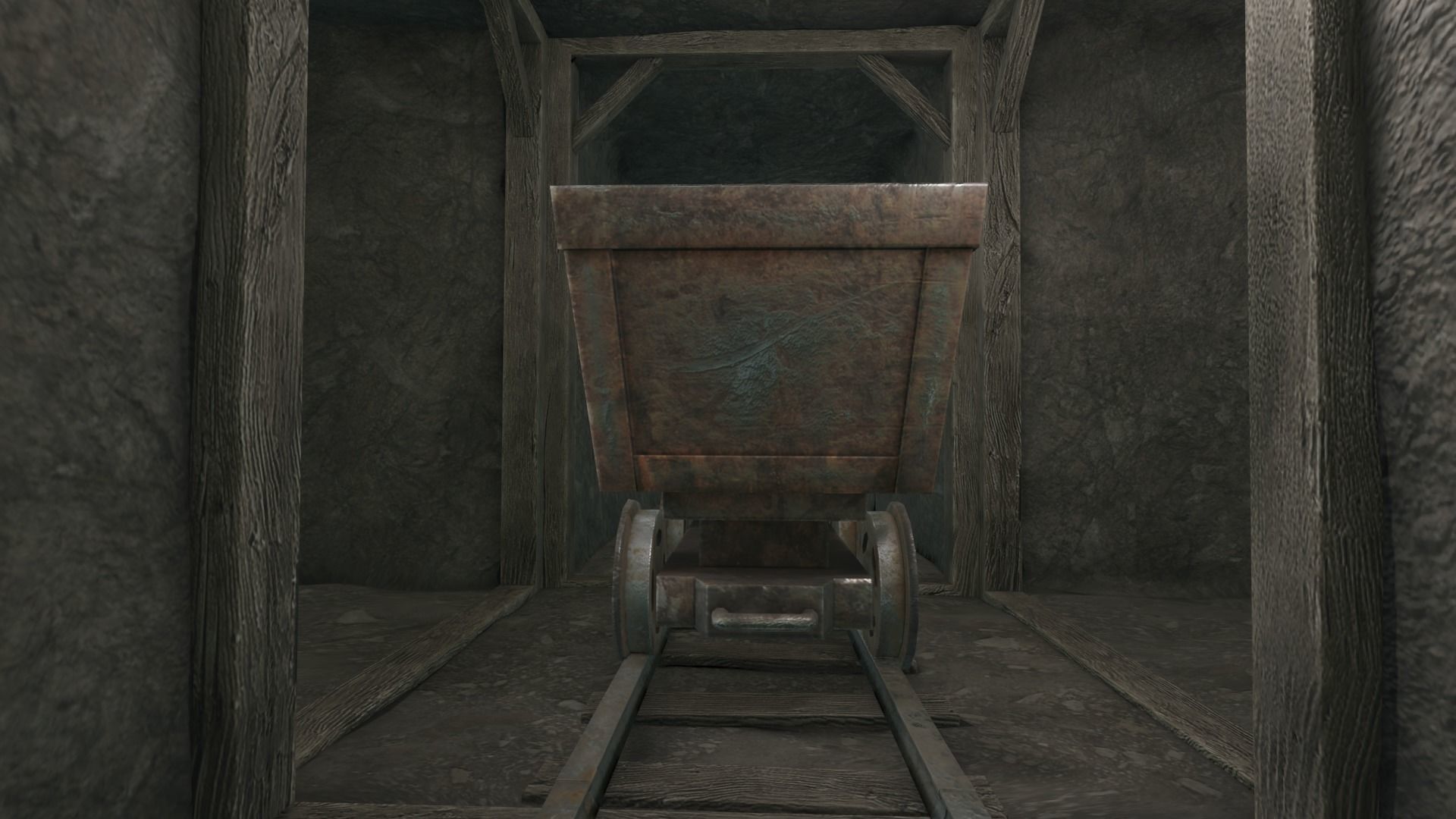 Low Poly Modular Mine Shaft With PBR Materials Low-poly 3D model_7