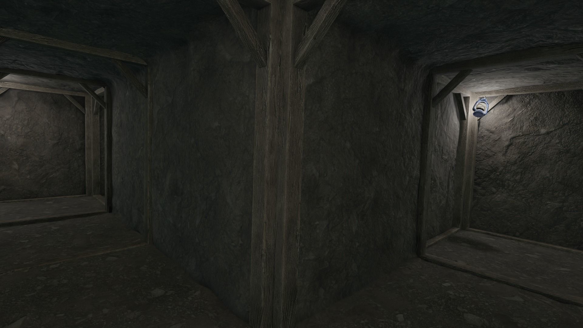 Low Poly Modular Mine Shaft With PBR Materials Low-poly 3D model_3