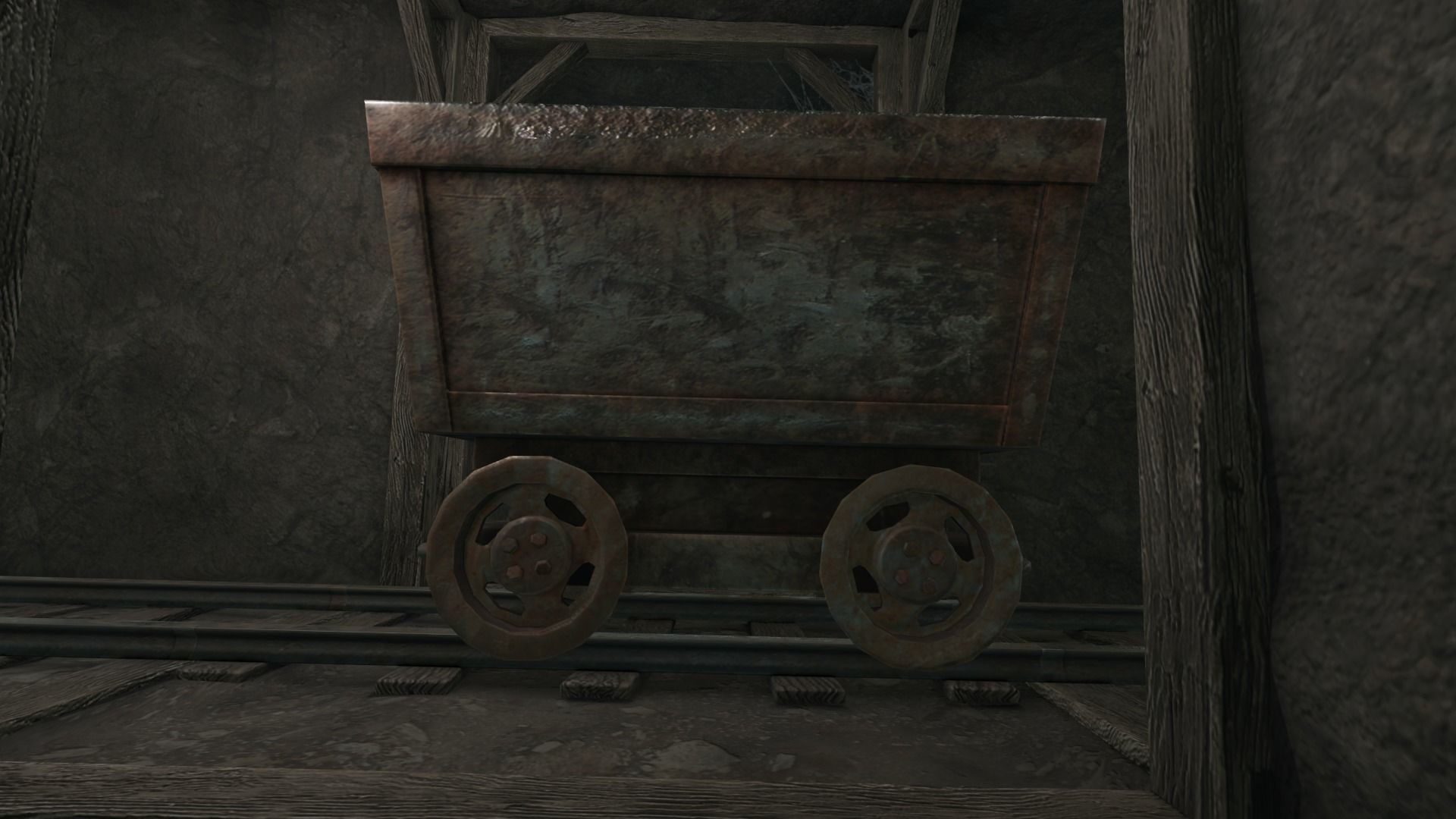 Low Poly Modular Mine Shaft With PBR Materials Low-poly 3D model_5