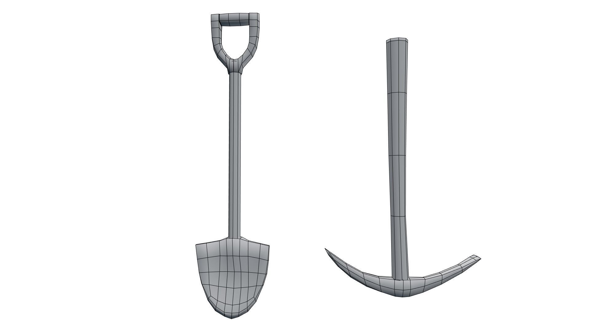 Low Poly Modular Mine Shaft With PBR Materials Low-poly 3D model_30