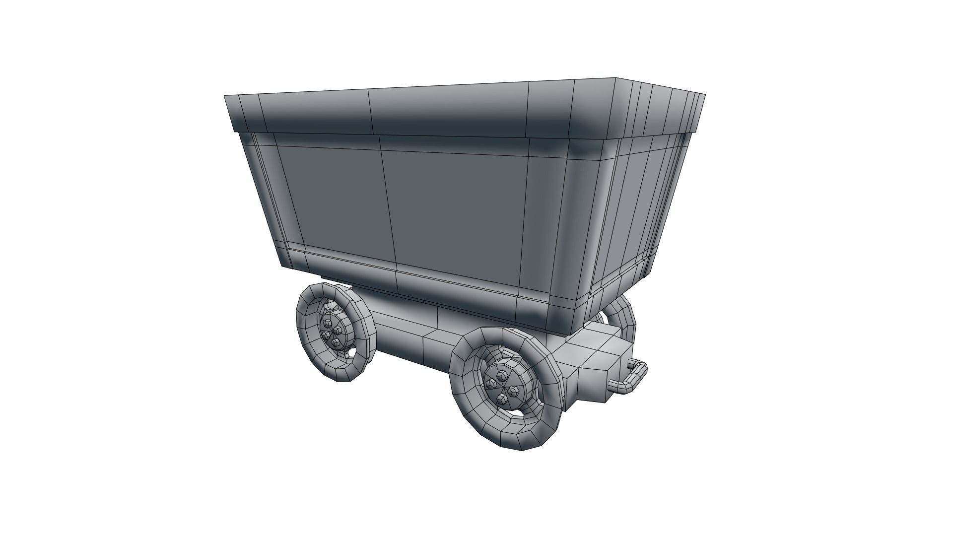 Low Poly Modular Mine Shaft With PBR Materials Low-poly 3D model_24