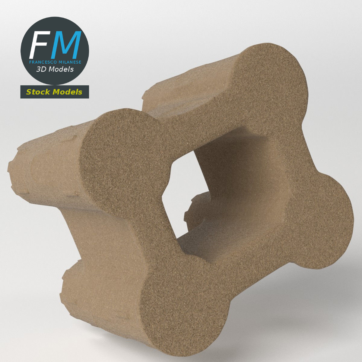 Sand castle 3D model_5