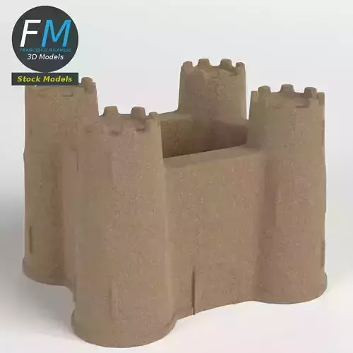 Sand castle 3D model Sand castle 3D model