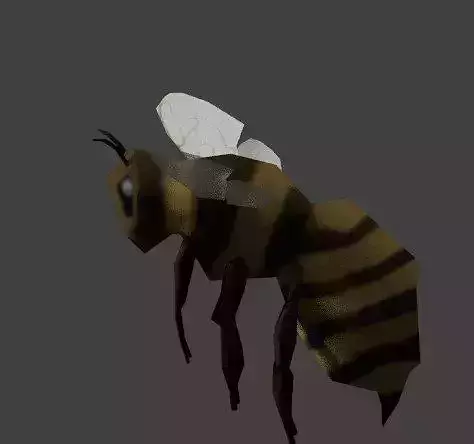 low poly bee