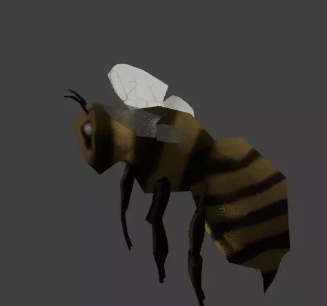 low poly bee Low-poly 3D model