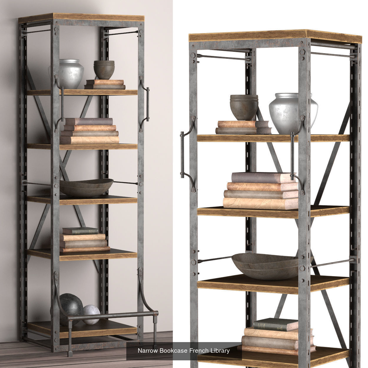 Racks in industrial style 3D Model Collection_2