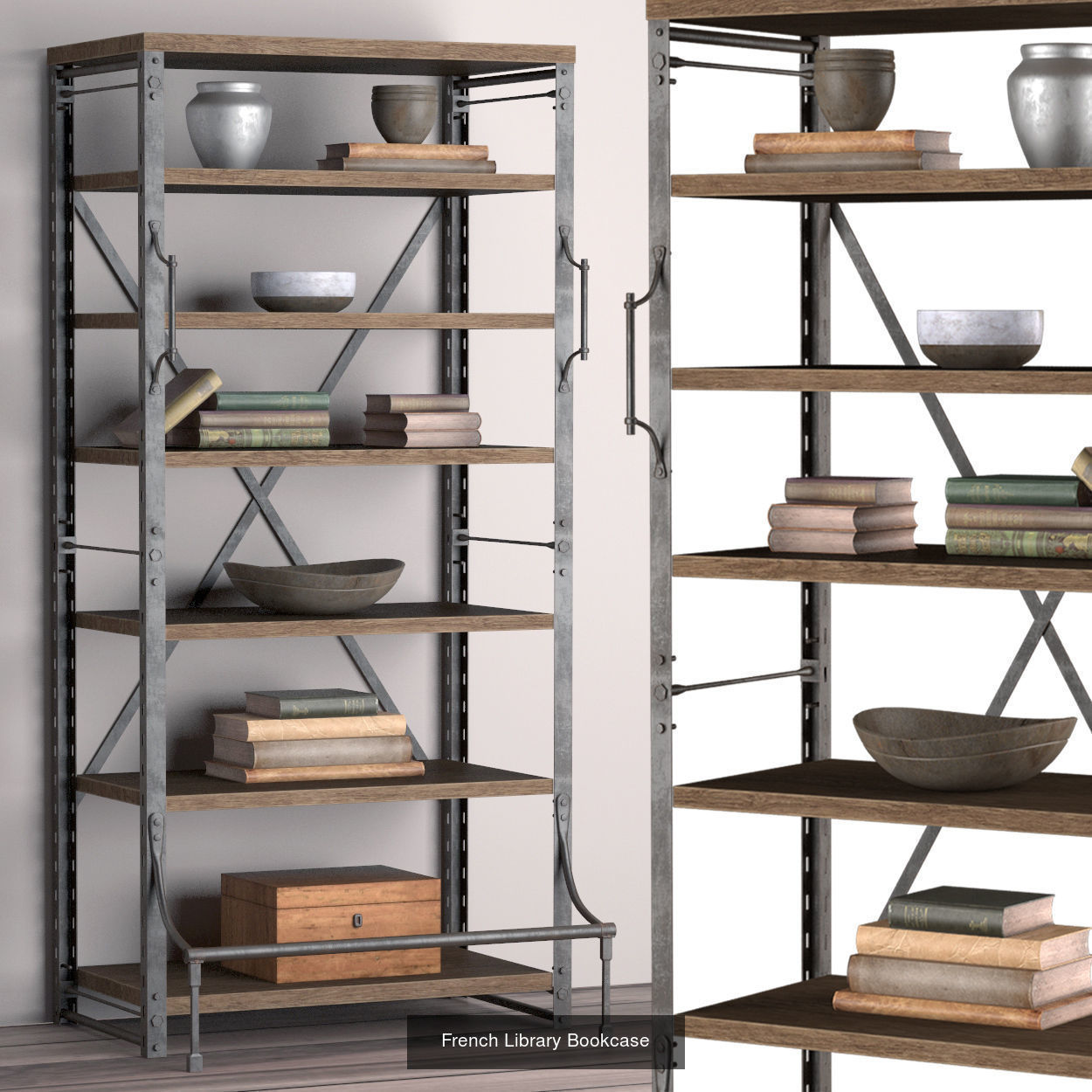 Racks in industrial style 3D Model Collection_4