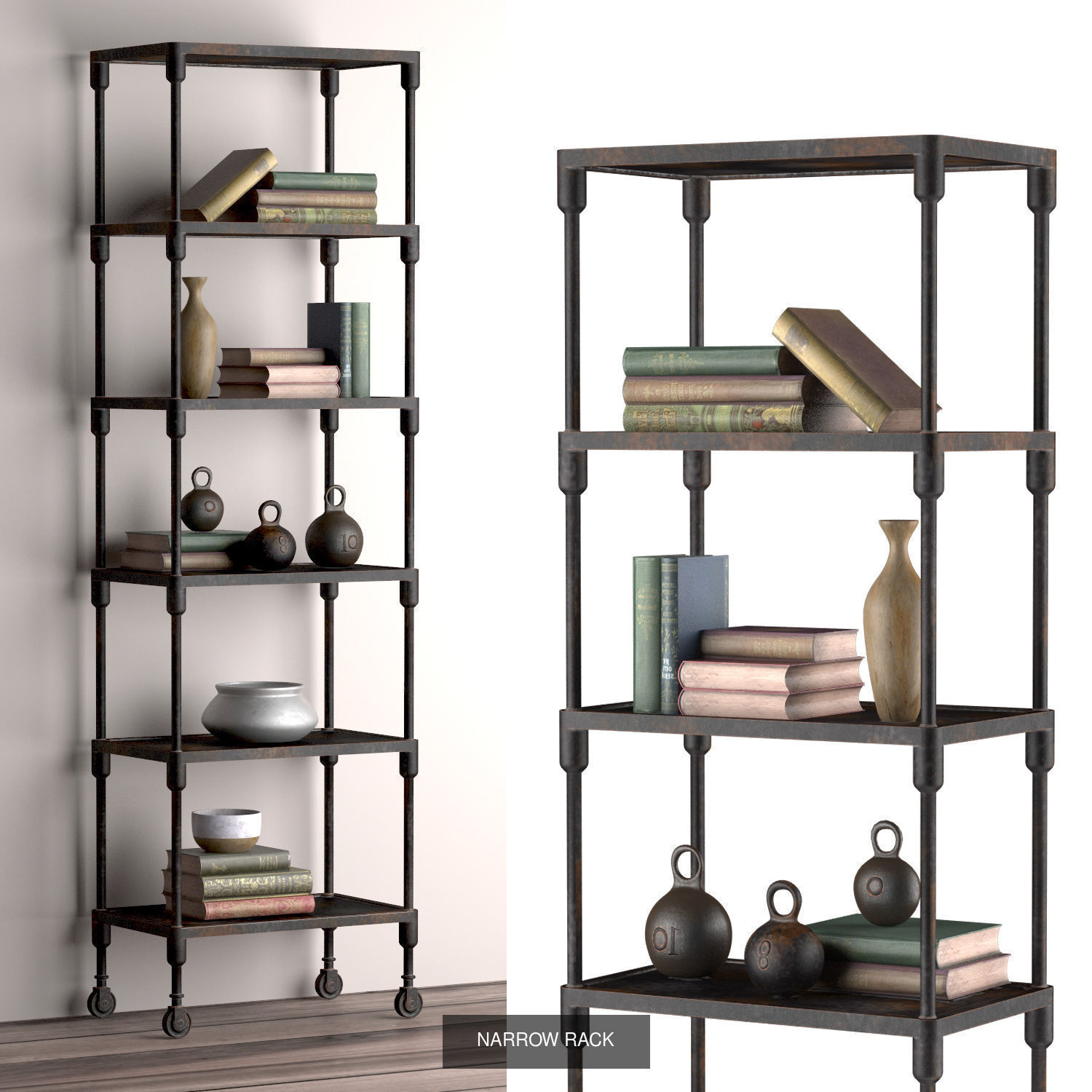 Racks in industrial style 3D Model Collection_1