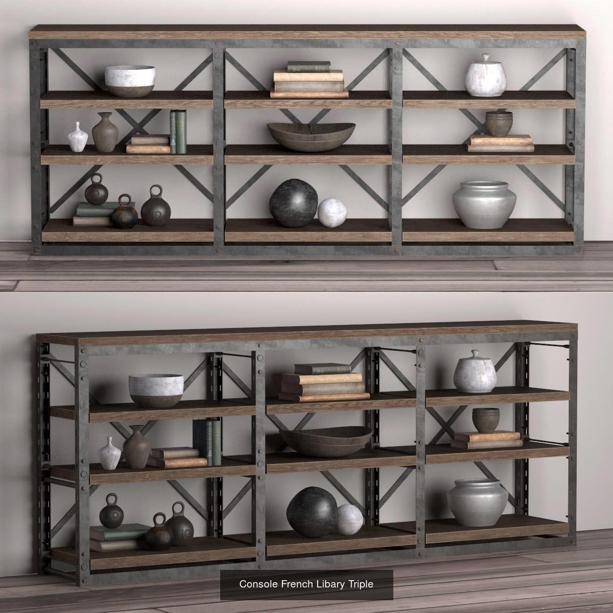 Racks in industrial style 3D Model Collection_3