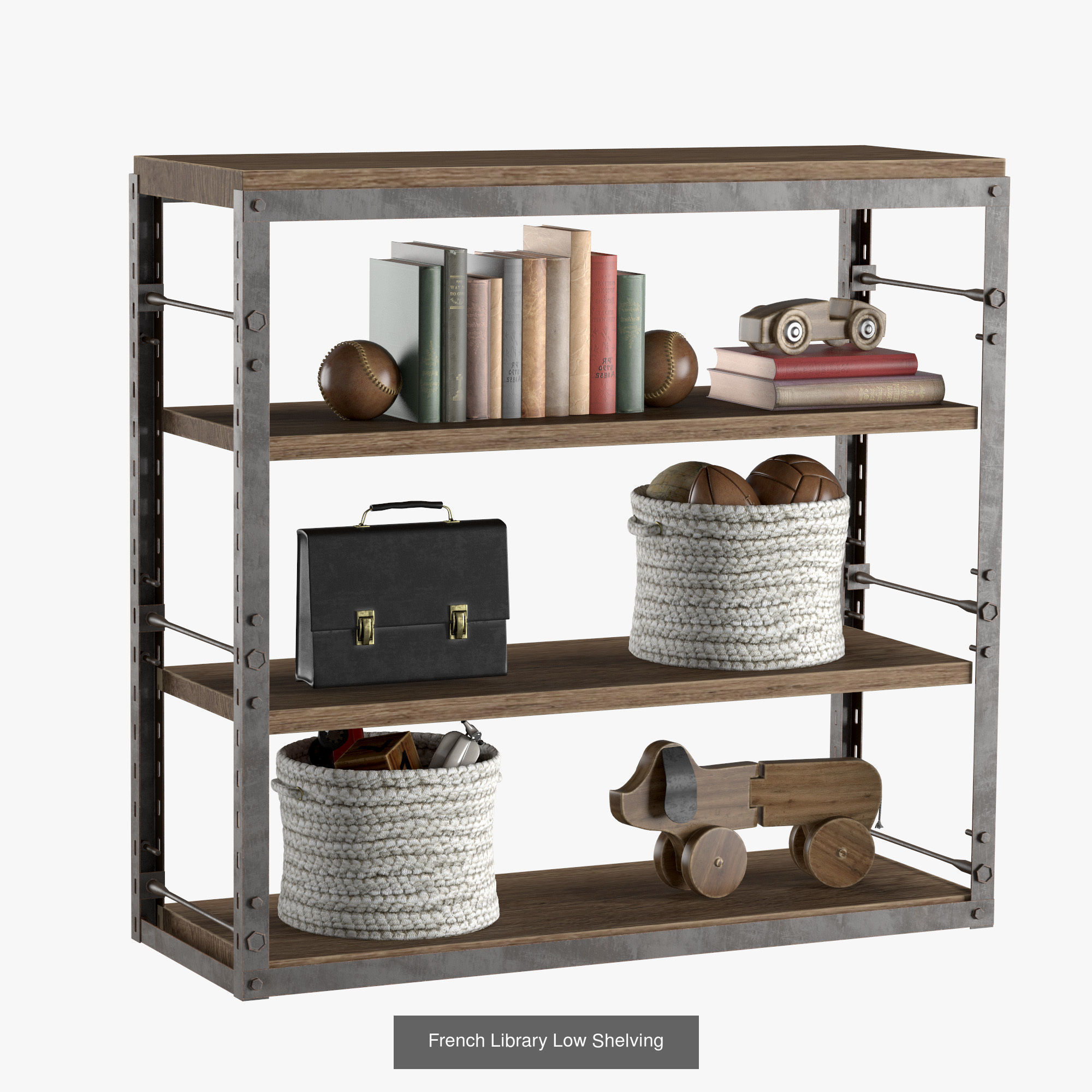 Racks in industrial style 3D Model Collection_9