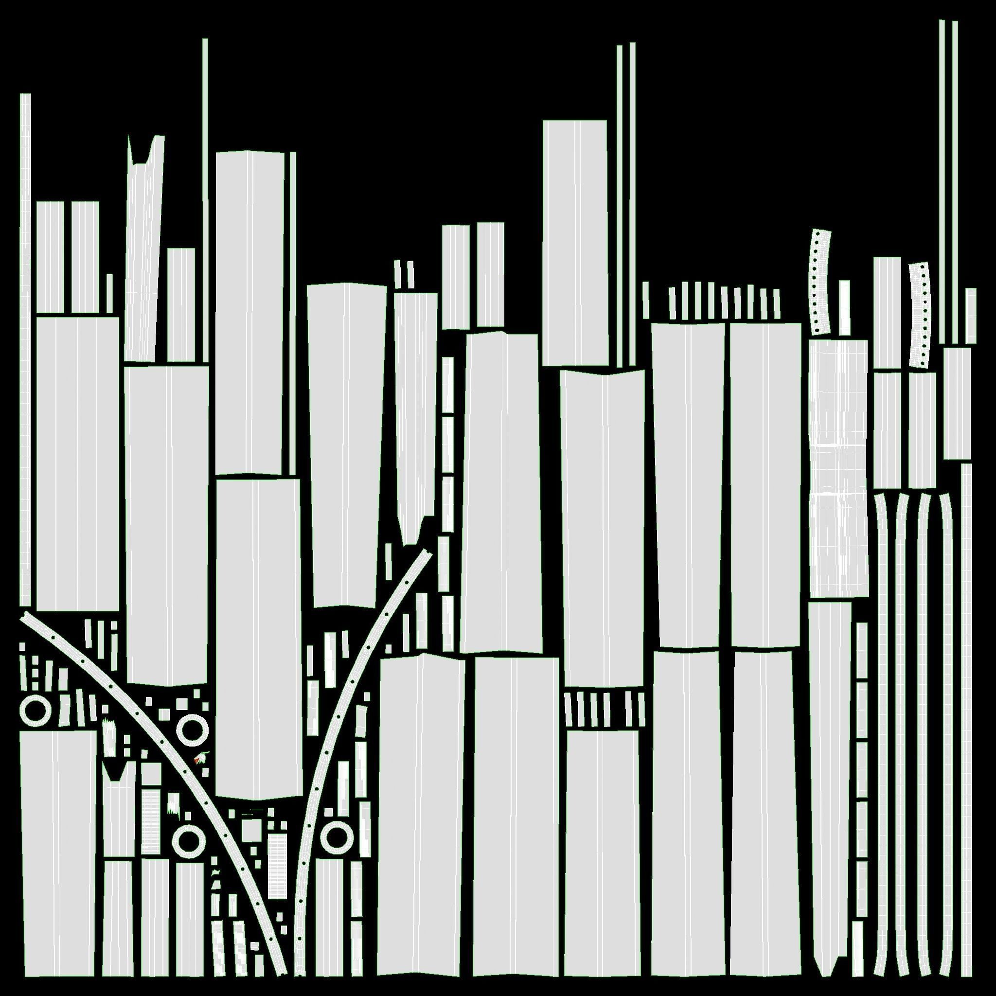 wooden cart 3 broken 3D model_12