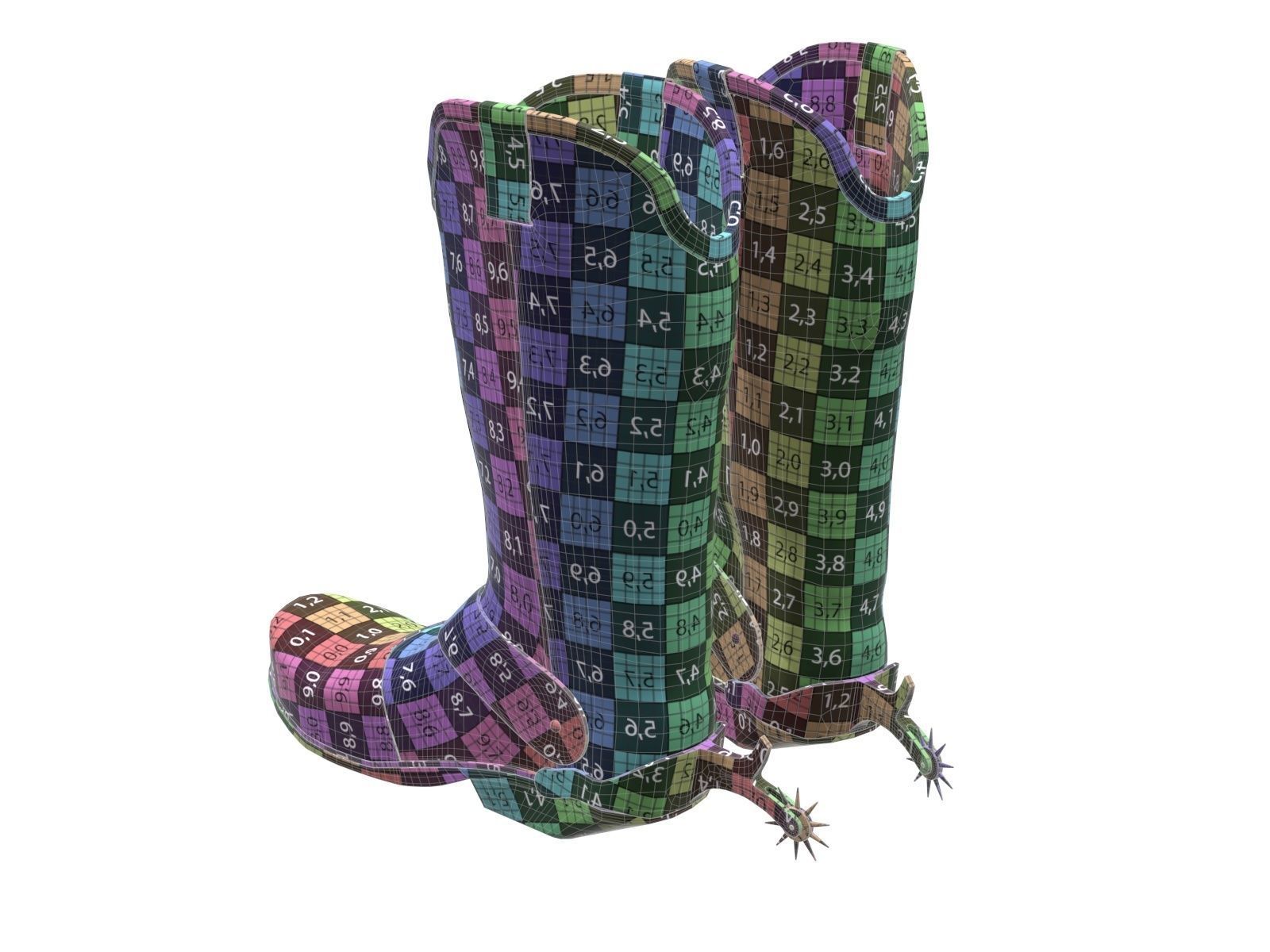 cowboy boots 3D model_10
