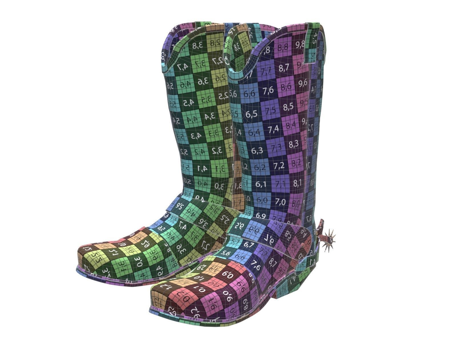 cowboy boots 3D model_9