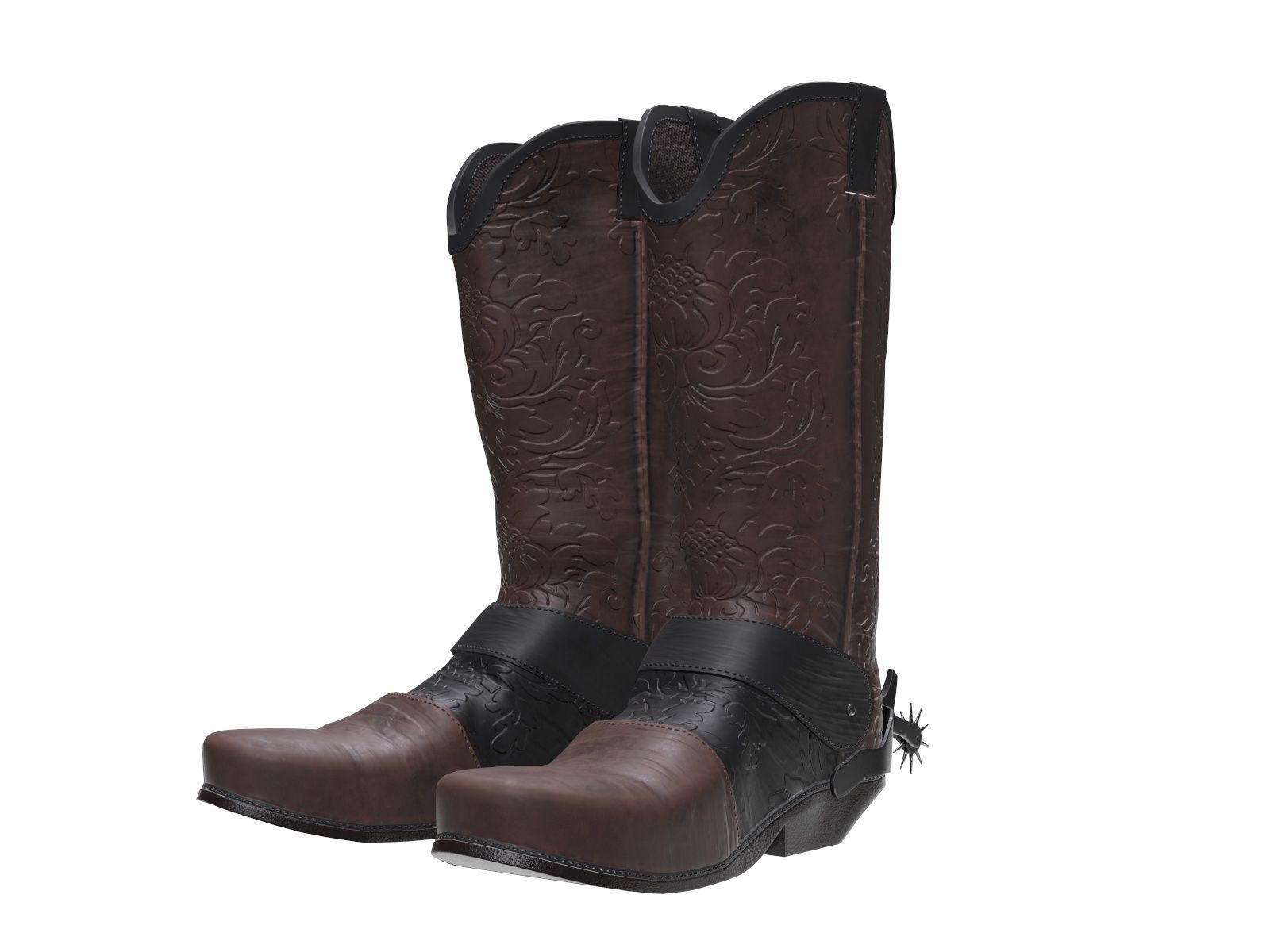 cowboy boots 3D model_2