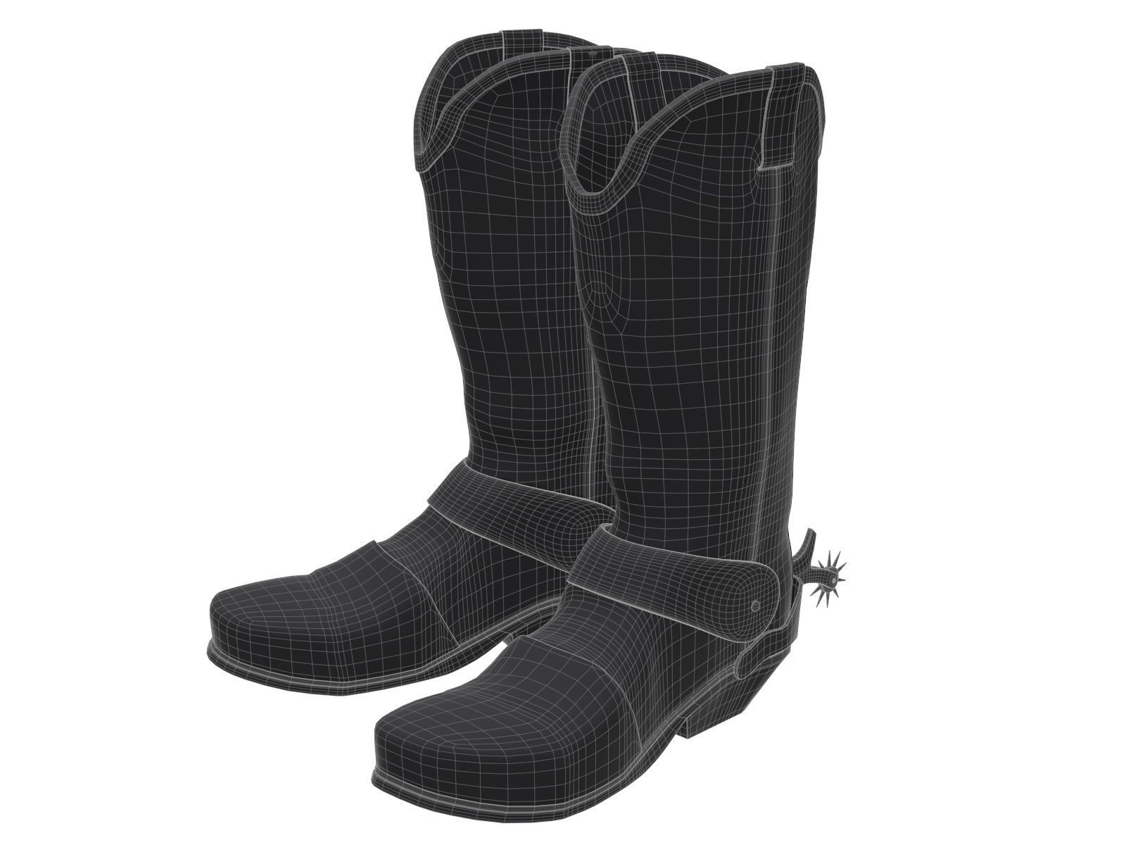 cowboy boots 3D model_6