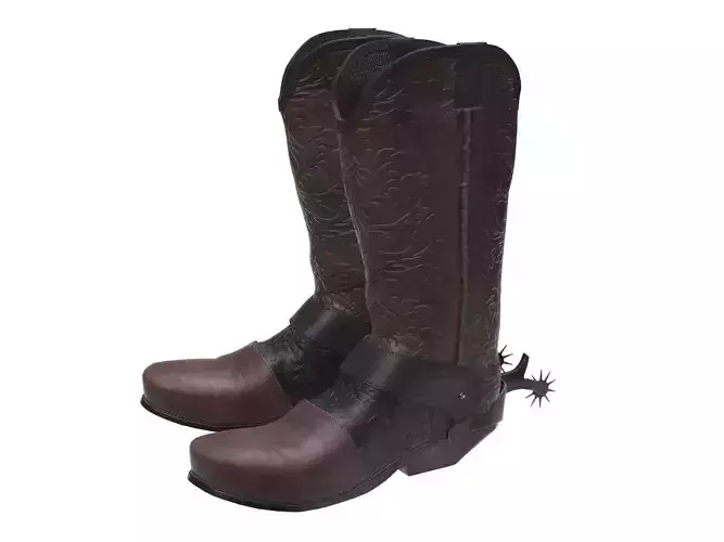 cowboy boots 3D model