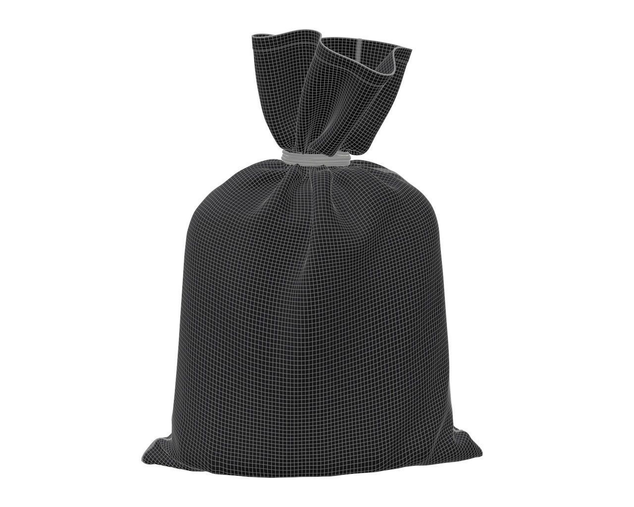 canvas money bag 3D model_7