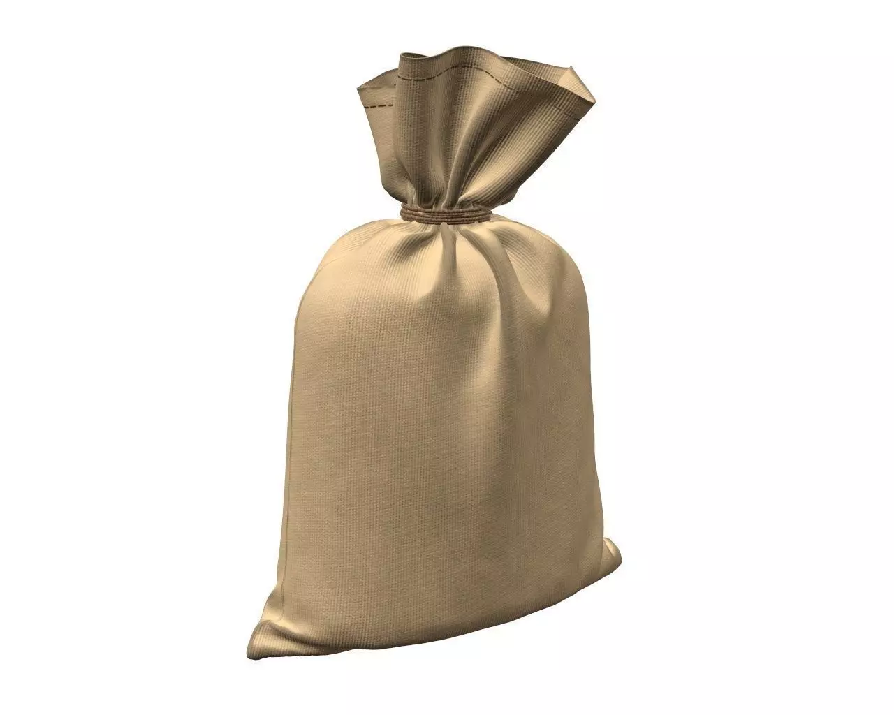 canvas money bag 3D model_0
