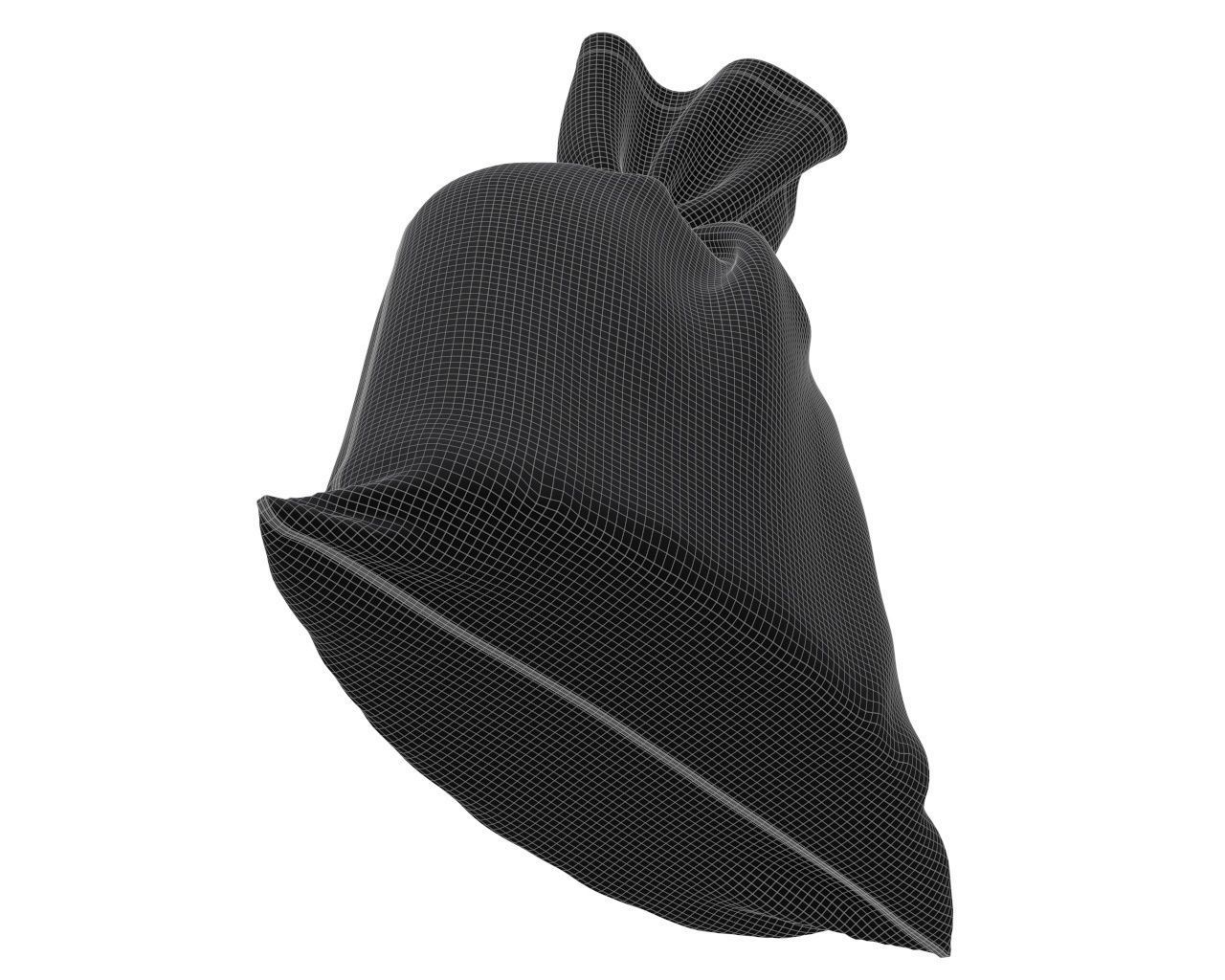 canvas money bag 3D model_10