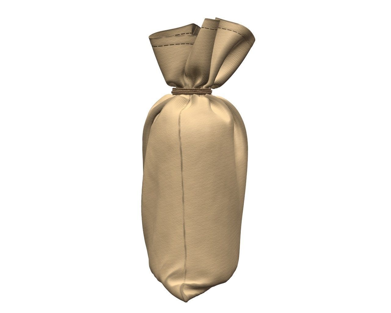 canvas money bag 3D model_3