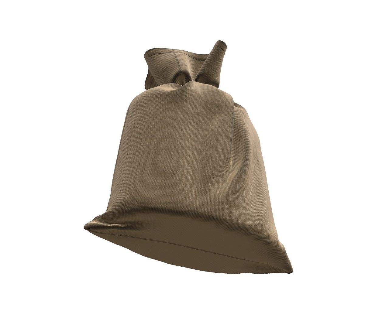 canvas money bag 3D model_5