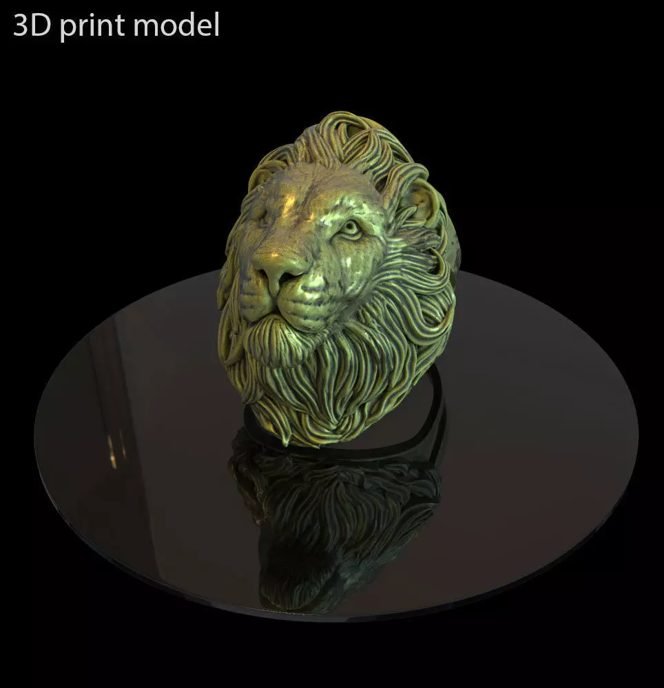 Ring jewelry Lion vol1 3D print model