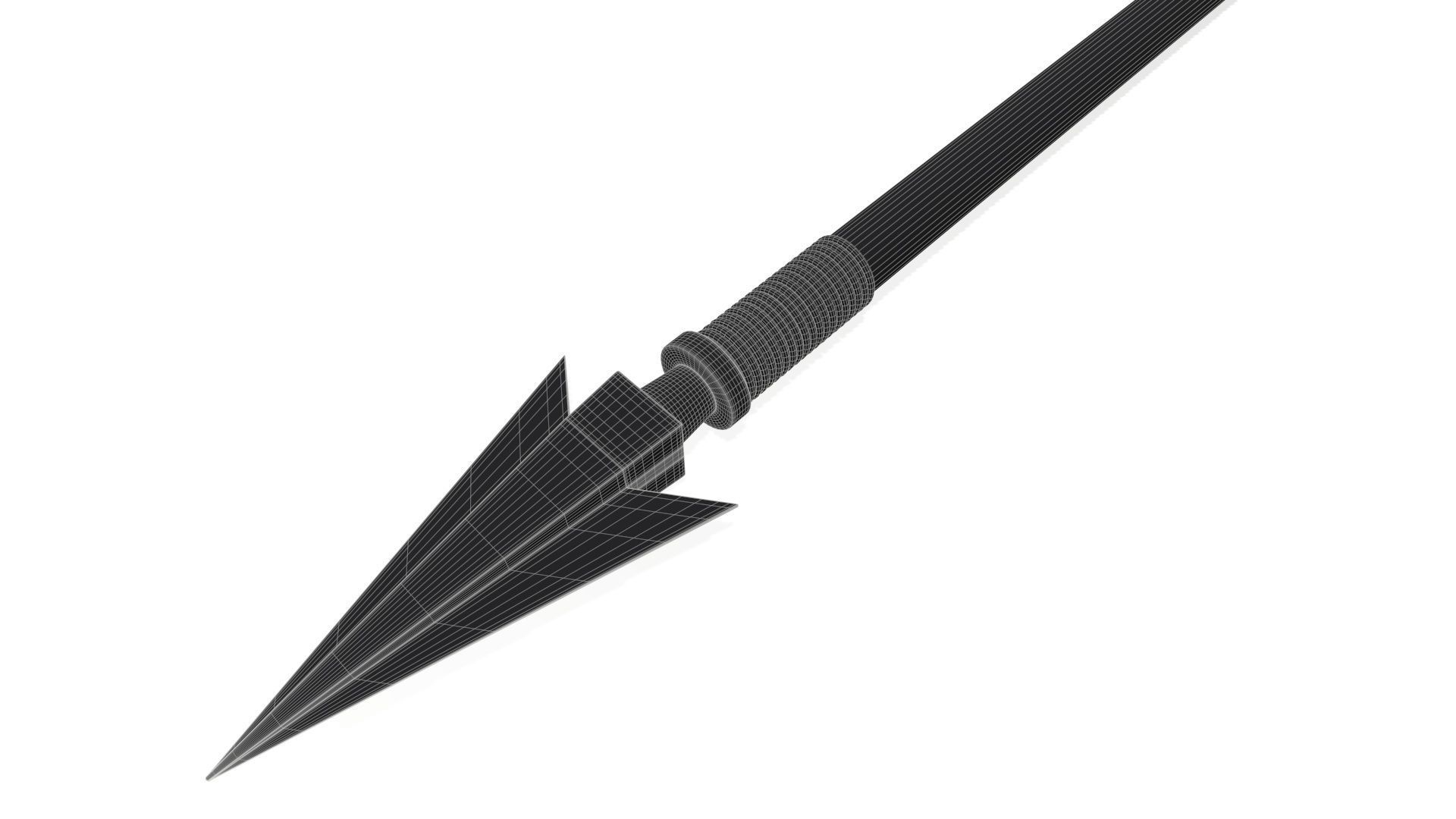 plastic arrow with metal end 3D model_7