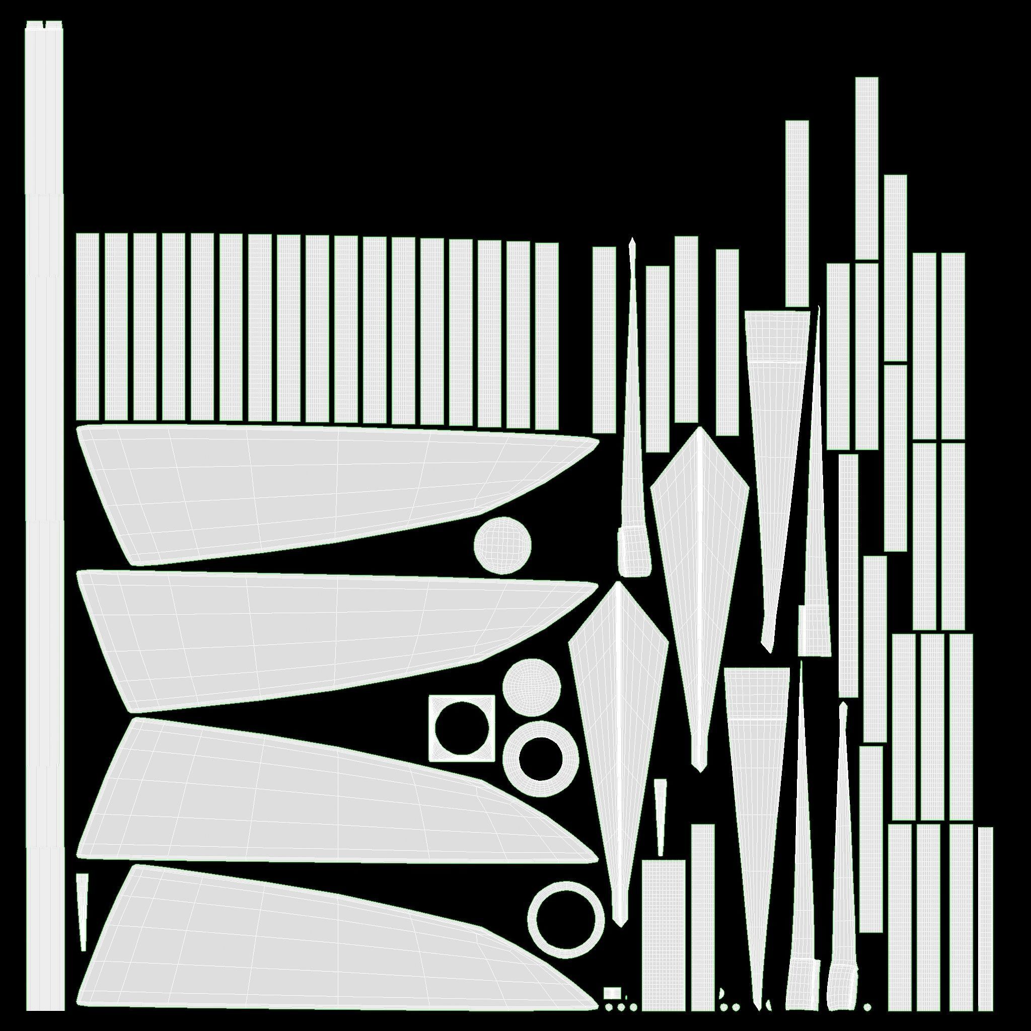 plastic arrow with metal end 3D model_9