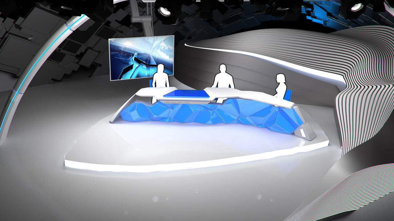 Virtual Broadcast Studio 14 3D model_12
