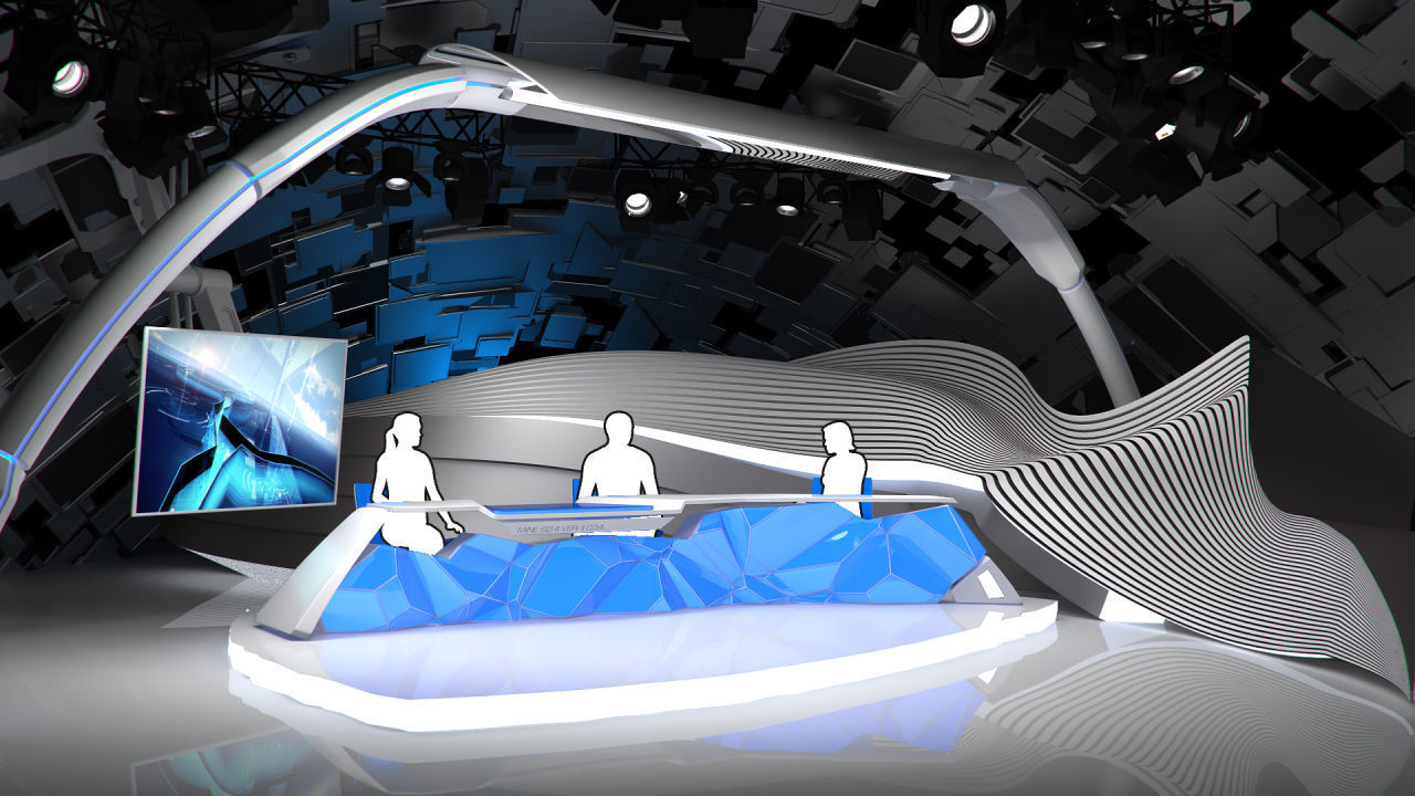Virtual Broadcast Studio 14 3D model_10