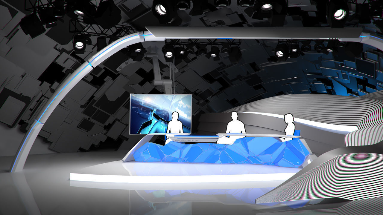 Virtual Broadcast Studio 14 3D model_11
