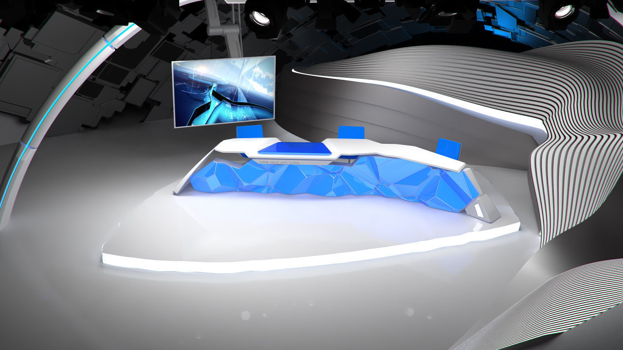 Virtual Broadcast Studio 14 3D model_4