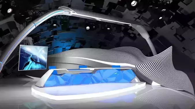 Virtual Broadcast Studio 14 3D model
