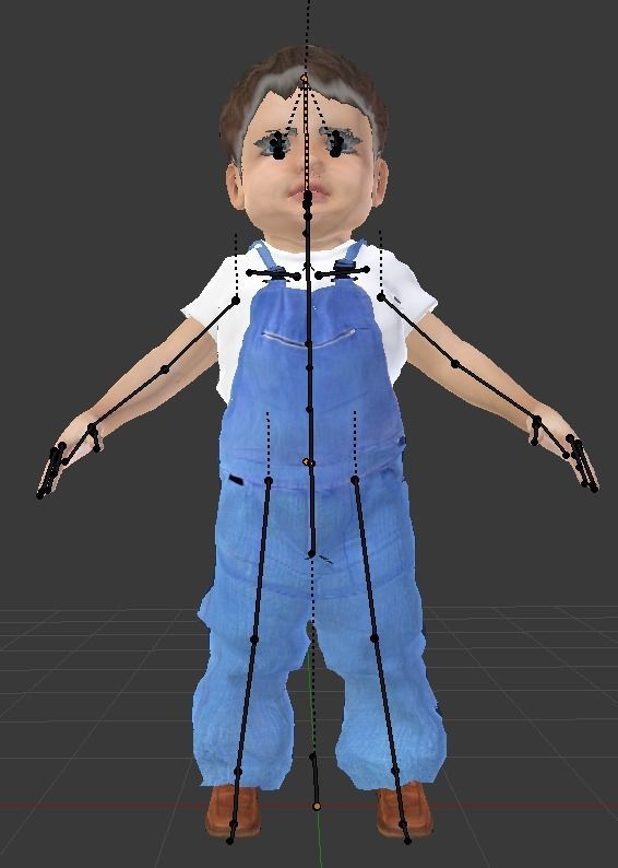 Baby Model Rigged 3D model_2