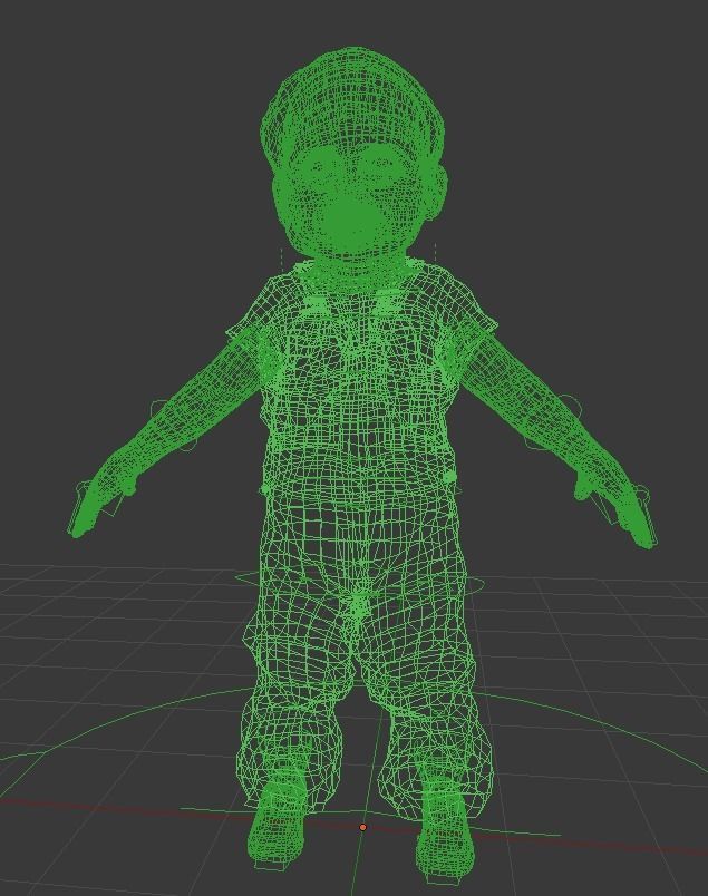 Baby Model Rigged 3D model_1