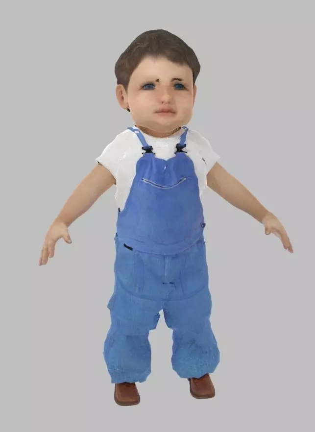 Baby Model Rigged 3D model_0