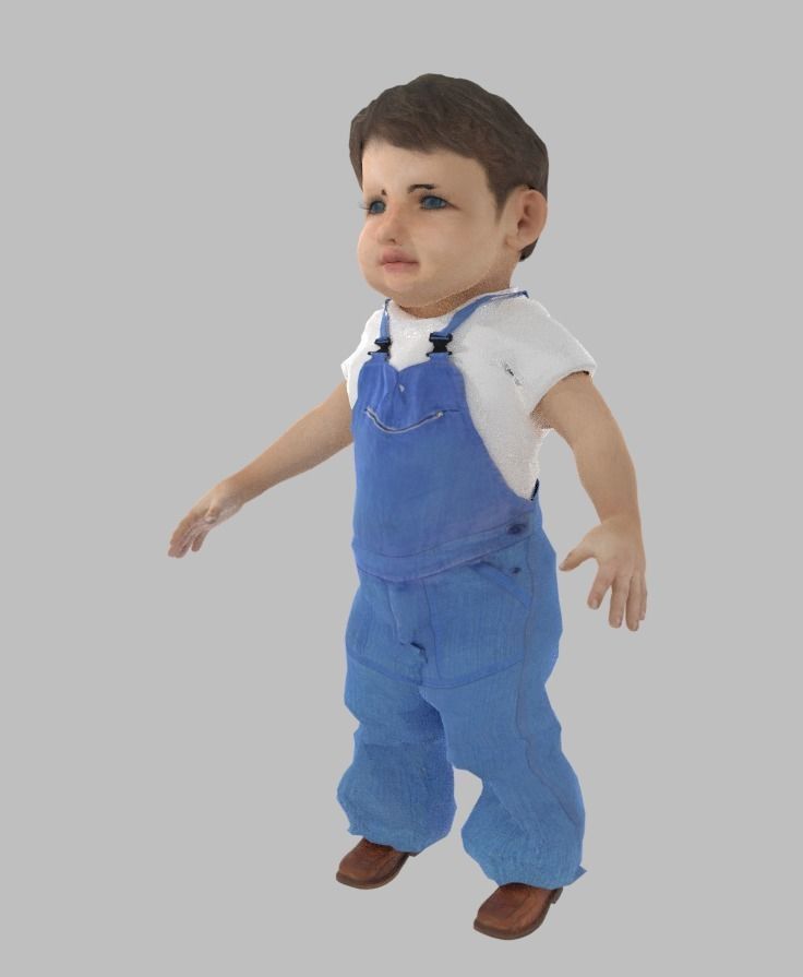 Baby Model Rigged 3D model_3