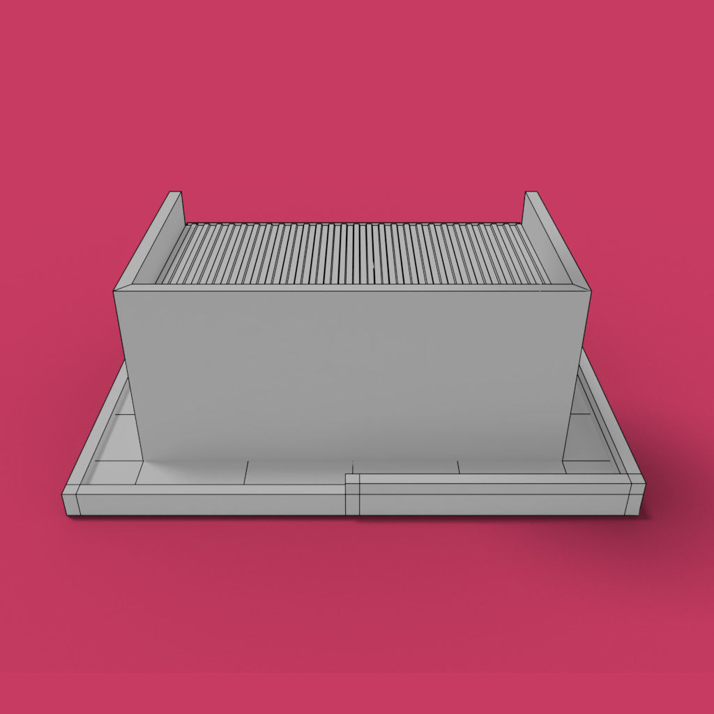 Sub Station Critical Utility building transformer Untextured 3D model_6