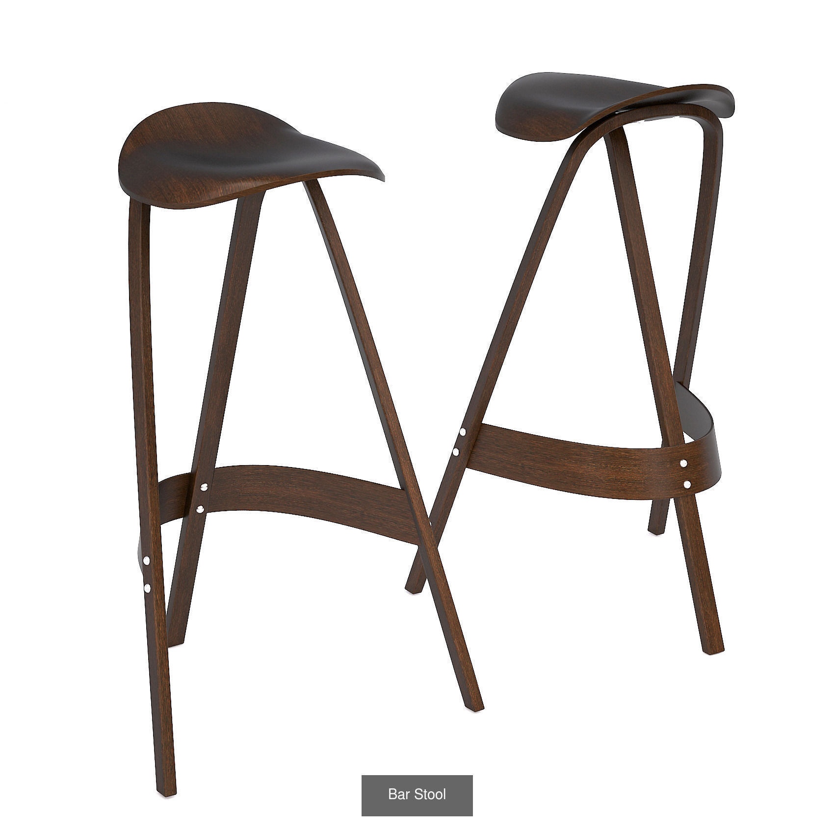 Bar stools in industrial style 3D Model Collection_4