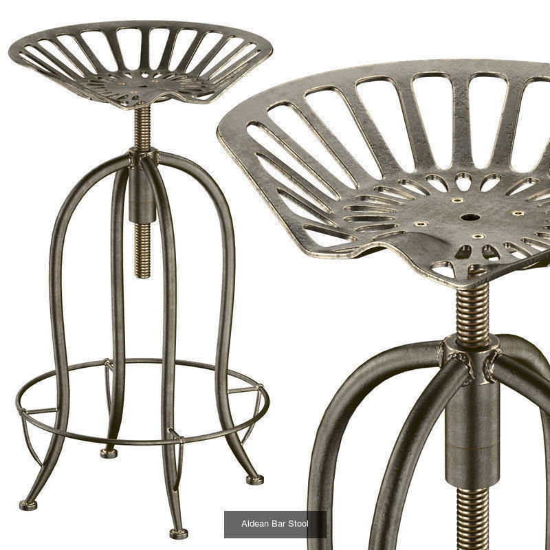 Bar stools in industrial style 3D Model Collection_20