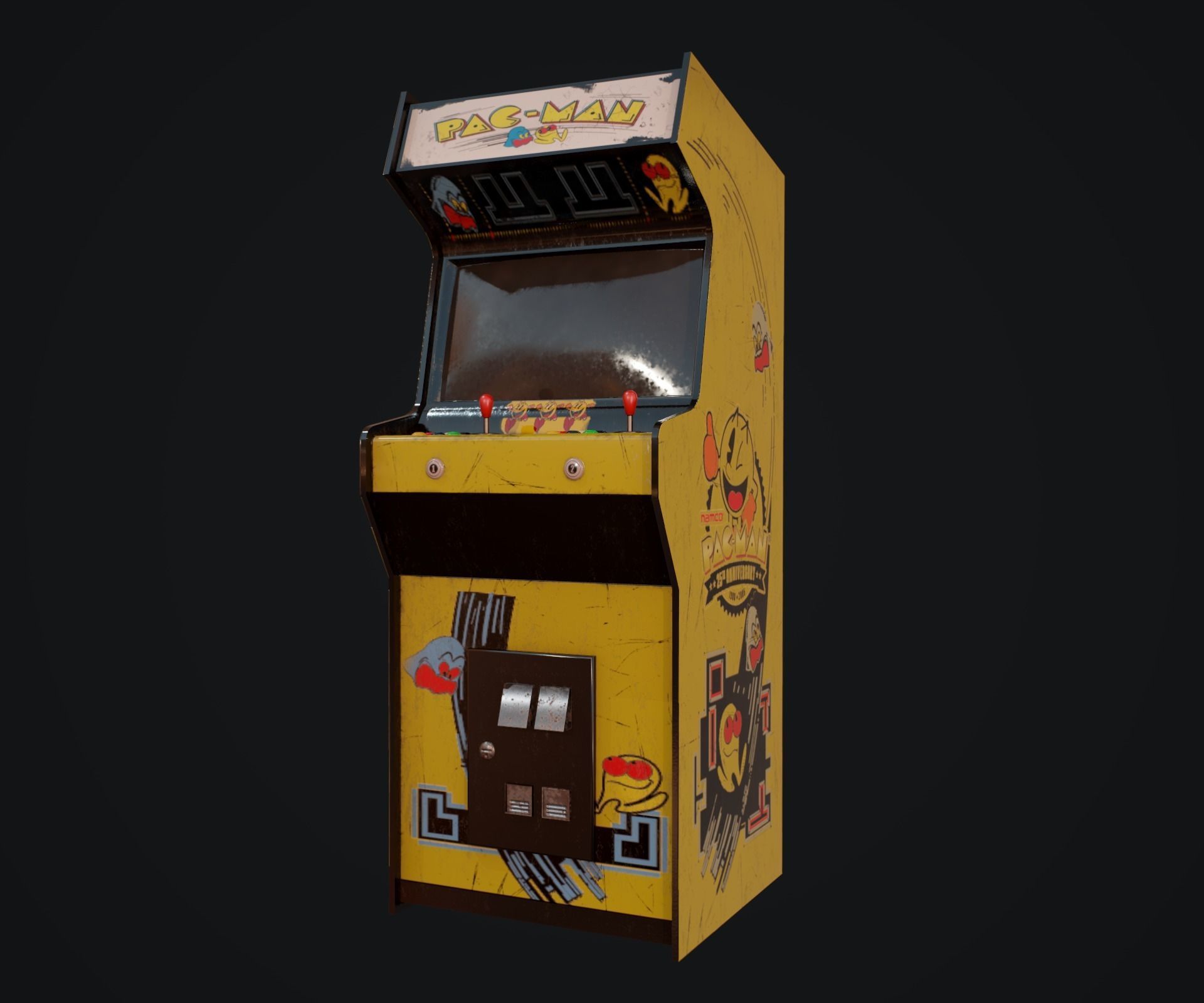 Arcade Machine Low Poly Low-poly 3D model_6