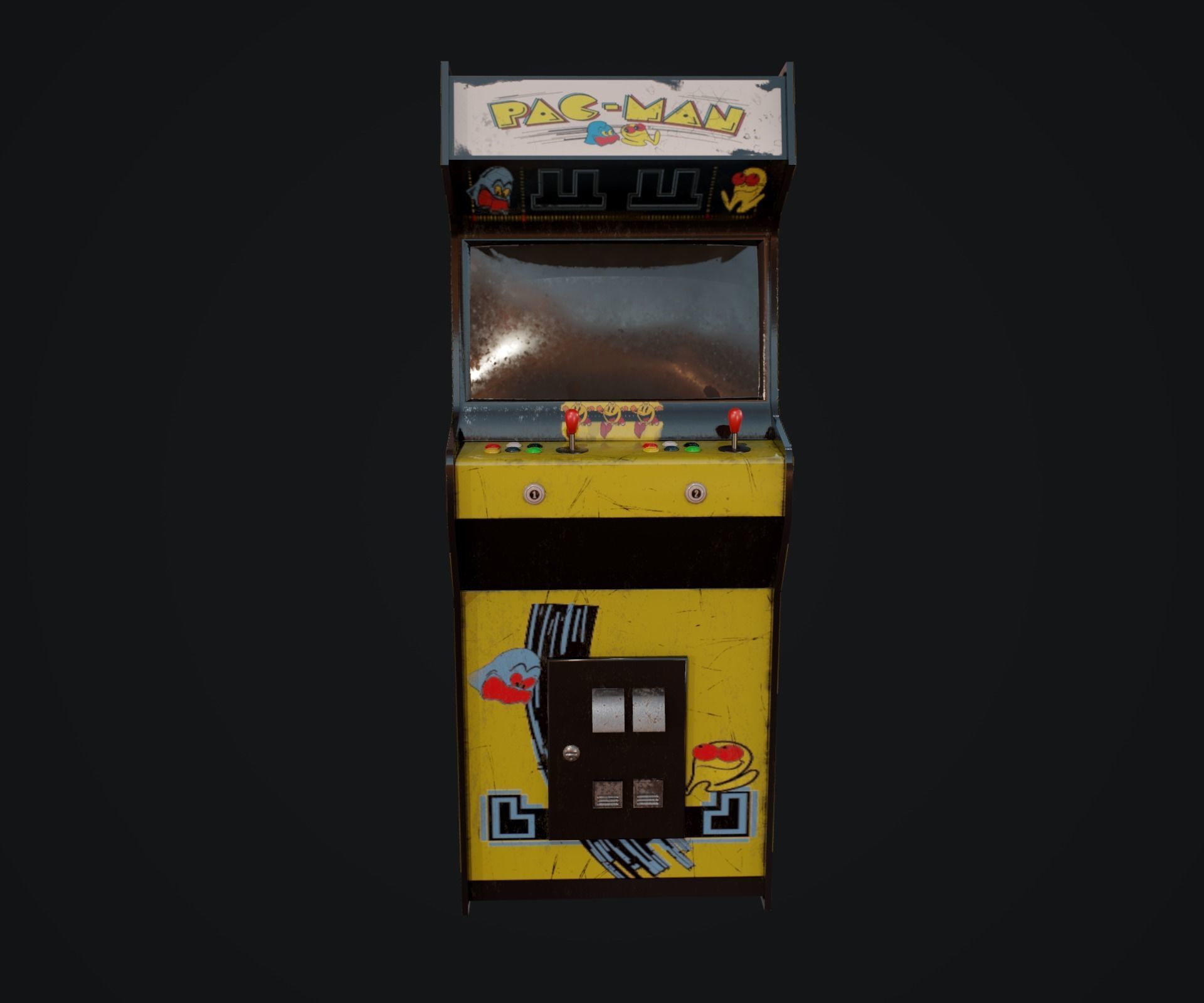 Arcade Machine Low Poly Low-poly 3D model_5
