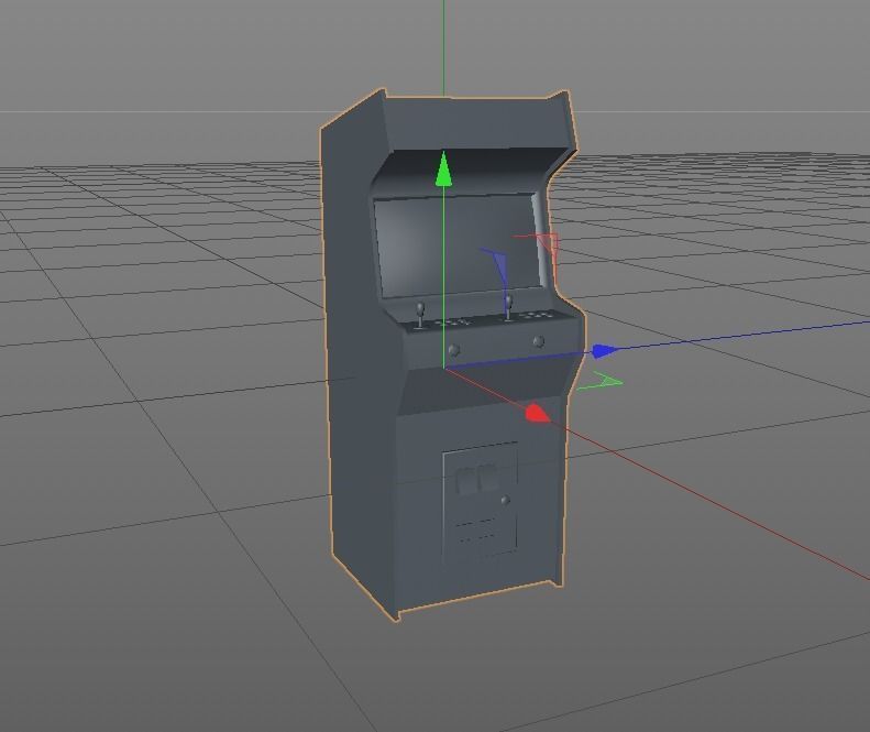 Arcade Machine Low Poly Low-poly 3D model_12