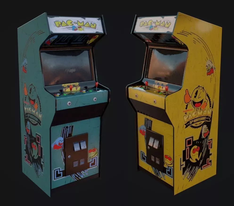 Arcade Machine Low Poly Low-poly 3D model_0