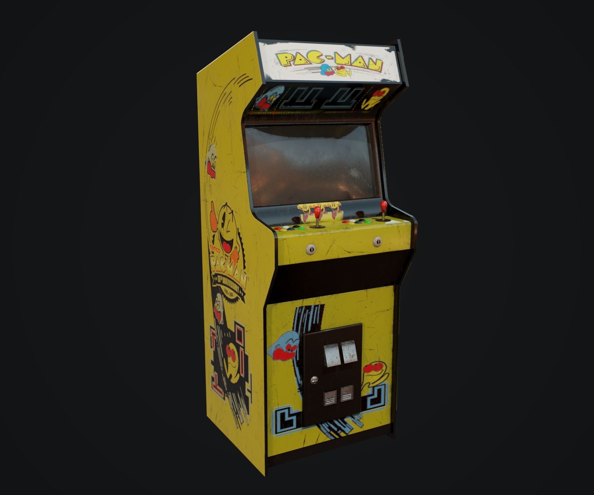 Arcade Machine Low Poly Low-poly 3D model_1