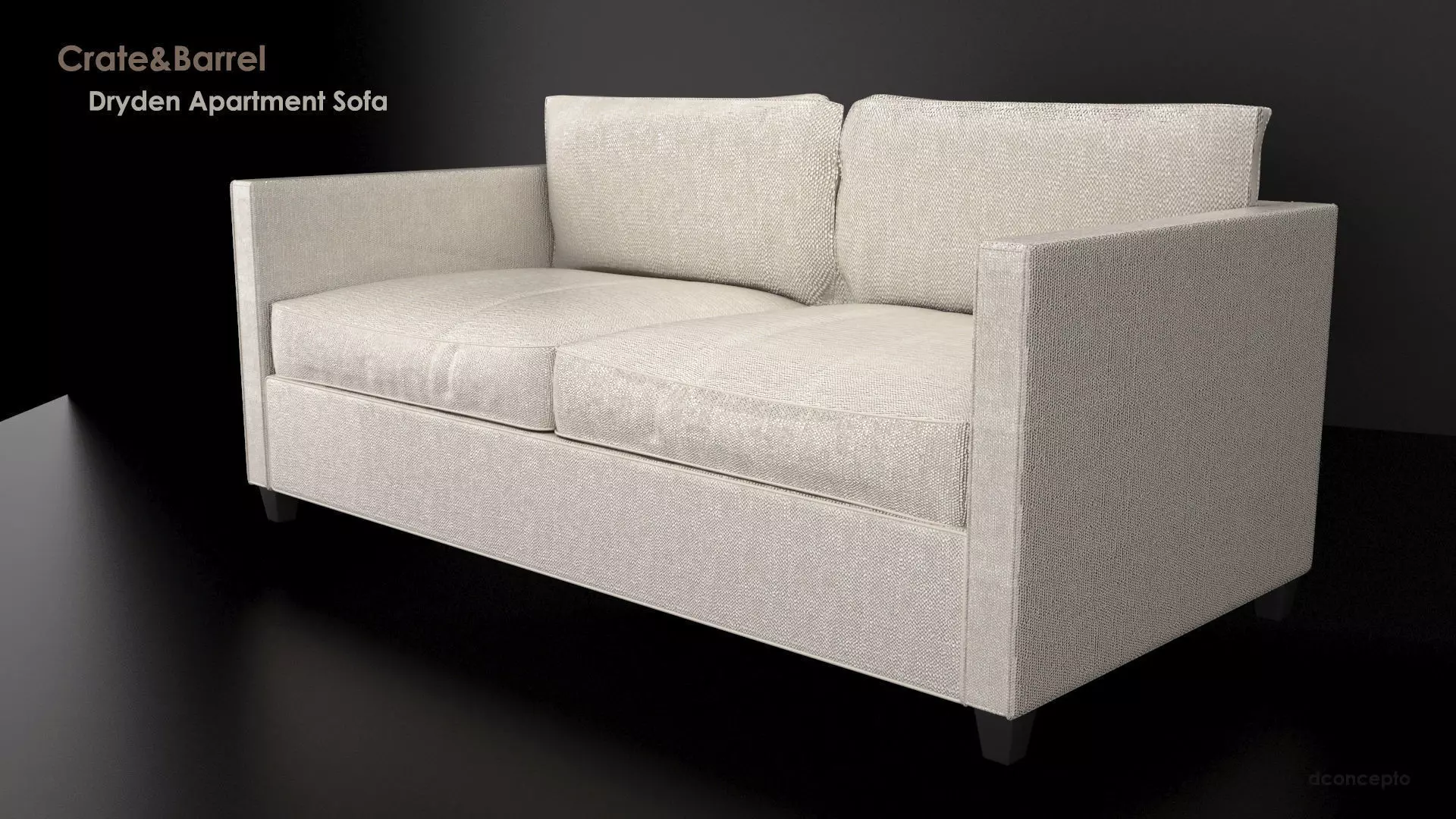 SOFA Dryden Crate and Barrel Sofa 3D model_0