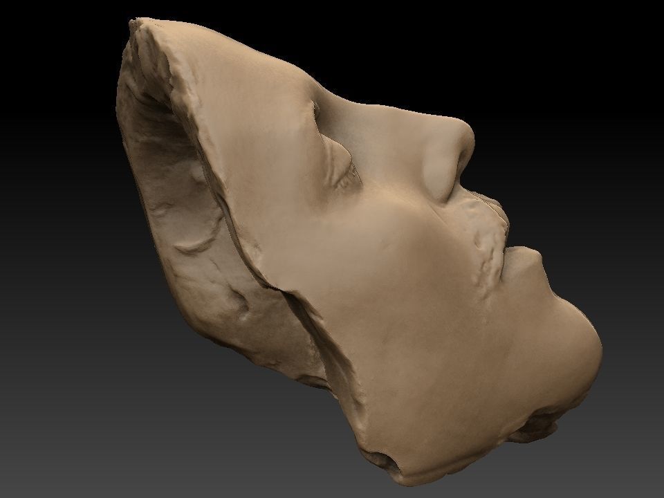 Death mask of Sigge Wulff 270mm 3D print model_2