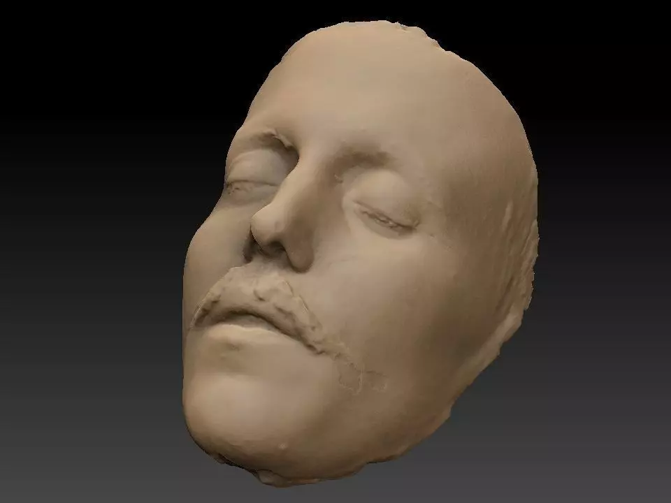 Death mask of Sigge Wulff 270mm 3D print model_0